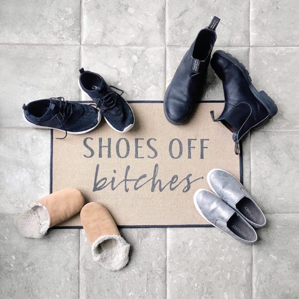 Shoes Off Bitches doormat