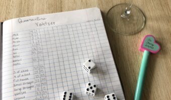 playing Yahtzee